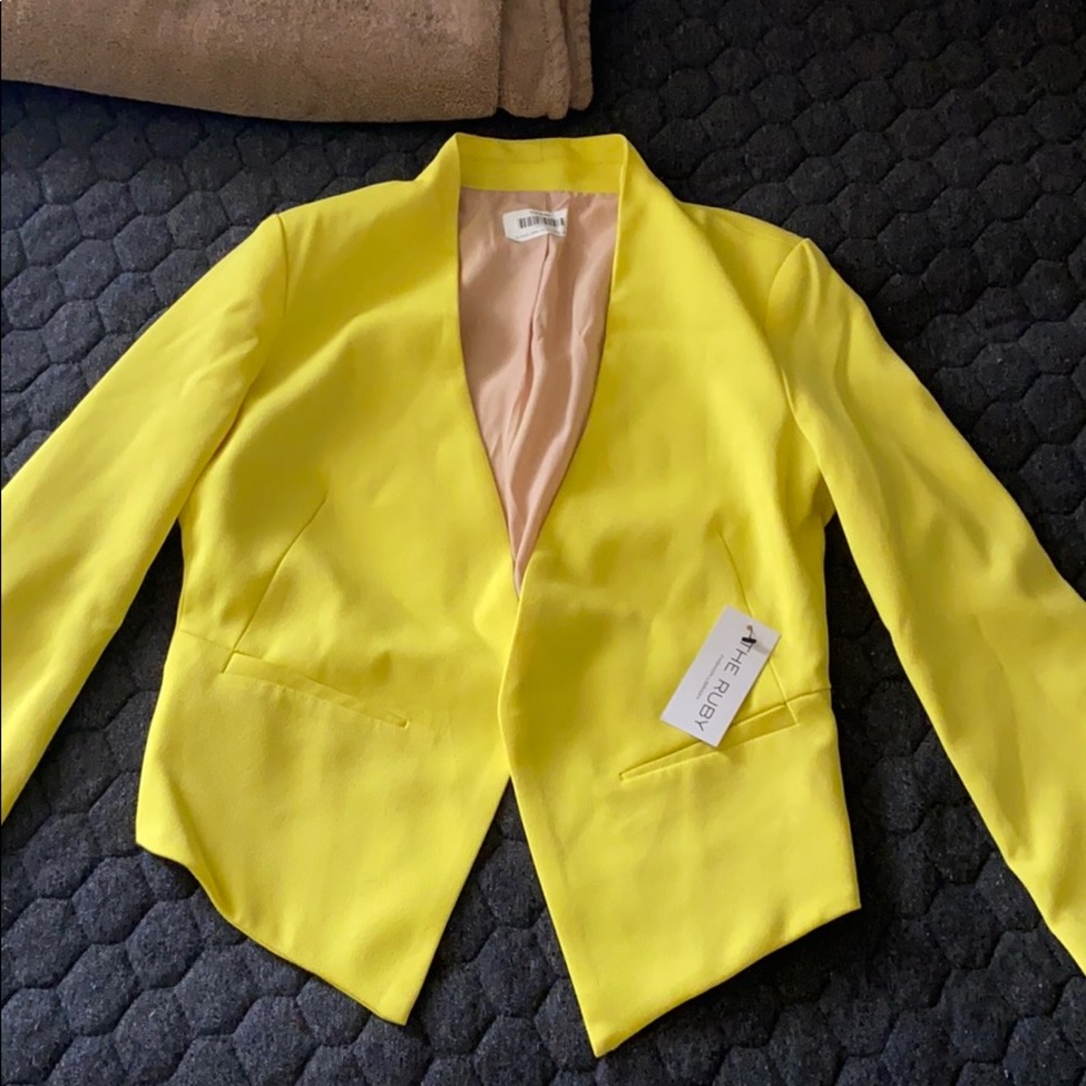 Bright yellow blazer